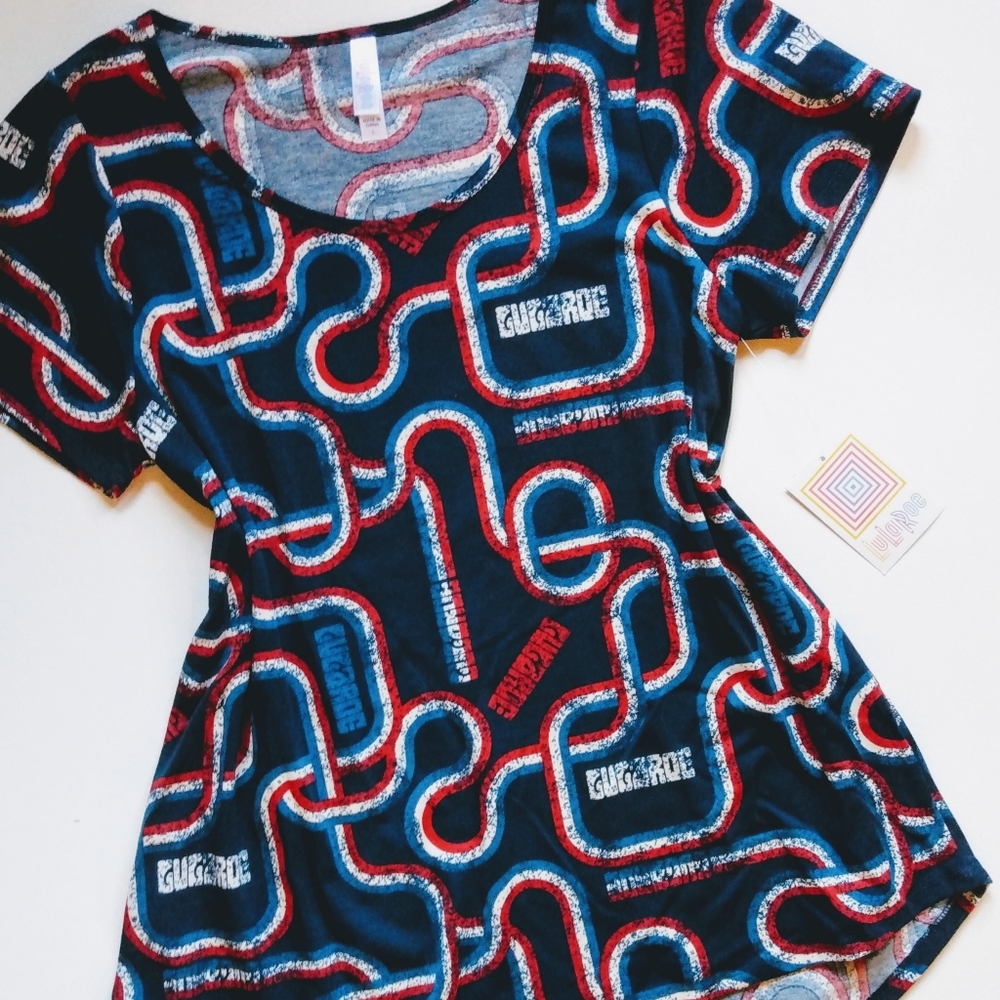 2/$10 Red White & Blue LuLaRoe Classic T